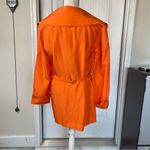 Etcetera  silk orange double breasted trench coat size‎ 6 fall halloween pumpkin Photo 2