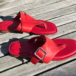 Caslon New Circa Red Leather Thong Sandals size 5 Photo 0
