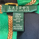 Ralph Lauren Vintage 90's Lauren  Equestrian Blouse Size 22W Neck Tie Horse Race Photo 3