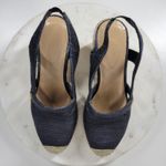 Ralph Lauren Lauren  Penelopie Espadrille Wedge Sandals Womens 8 Blue Leather Photo 1