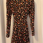 Rotate Birger Christensen “Emma” Floral Dress Size 8 US Ties at Waist Black Red Photo 4