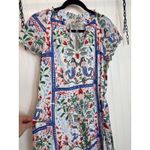 Loft NWT Mermaid Garden Midi Dress Belt Tie Neck Tiered 100% Cotton Size S Photo 2