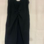 H&M  Black Sleeveless V-Neck Sheath Midi Dress Photo 2