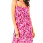 Diane Von Furstenberg NWT DVF x Onia Flora Midi Dress Floral Pink Coverup Beach Pool Fuchsia Magenta M Photo 1