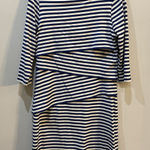 J. McLaughlin Dress Womens M Long Sleeve Midi Layered Catalina Stretch Stripe Photo 0