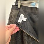 Loft Ann Taylor Metallic Gold & Black Wool Tweed Bouclé Skirt Size 10 Medium M Photo 6
