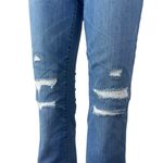 Madewell Cali Demi Boot Blue Distressed Button Fly Bootcut Flared Denim Jeans 25 Photo 3