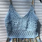 B.O.G Collection SizeM Color Blue Knitted dress upper the lower half has flowers Size undefined Photo 8