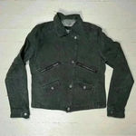 Calvin Klein Vintage  Black Wash Denim Biker Style Jacket Women’s Size Small Photo 0