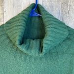 Large Unbranded Turtleneck Long Sleeve White Gray Dark Green Sweater Photo 2