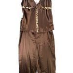 Delicates  Pajamas Set Womens Medium Satin Leopard Trim Cami Pants Sleepwear Photo 0