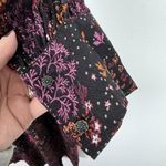 MKT Studio Ronnie Leafy Print Button Front Midi Shirt Dress FR Size 38 US Size 6 Black Photo 13