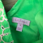 Lilly Pulitzer  Freja New Green Pique Two Tone Lace Fit Flare Dress Photo 4