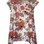 Original One of a kind Handmade Floral Cap Sleeve Linen cotton Tunic Dress M Size M Photo 0