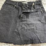 Madewell Black Denim High Waisted Skirt Photo 0