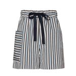 Chinti & Parker Midsummer Relaxed Shorts Women's 4 Off White Blue Tie Waist RTR Photo 11