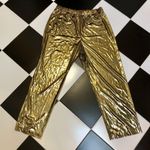 Patrick Christopher Vintage 80s Liquid Gold Lame 2 Piece Set Shirt Pants Unisex Photo 6