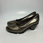 Fly London  Bruno metallic leather‎ heels silver bronze black size 39 Photo 5