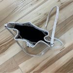 INC Pia Mini Bucket Purse Crossbody Silver With Pull Closer With Card Holders Photo 3