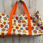 *Colorful Owl Pattern Weekender Bag Travel Vacation Carryon Beach White Photo 3