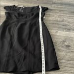 Evan Picone  Black Sheath Dress V-Neck Cap Sleeve Photo 5