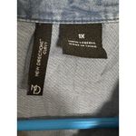 New Directions Curvy Blue Denim Look Button Up Long Sleeve Shirt, Lyocell, 1X Photo 4