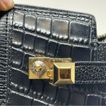 Henri Bendel  RARE black Carlyle crock embossed and pony hair satchel Photo 12