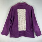 Jane Ashley Vintage Corduroy Jean Jacket Handmade Crocheting Women’s Size Small Photo 5