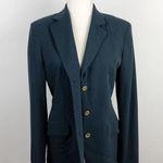 Narciso Rodriguez Dark Teal Blue Blazer Jacket made in Italy from 100% wool 8 Photo 1