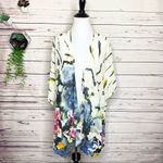 Multicolor Bohemian Abstract Floral Kimono Shawl Cover Photo 6