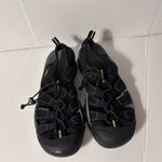 Keen Black Sandals with Yellow Accents trail hiking women fits size 9-9.5 Photo 2