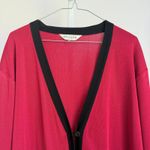 Misook Cardigan Sweater size XL Knit Pockets Long Sleeve Career Casual Red Photo 3