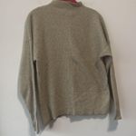 Modern Citizen  Mock Neck Lightweight Beige Ribbed Sweater Top in Small Photo 3