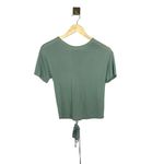 Alo Yoga Entwine Lace Back Short Sleeve Top in Sage Green OS Photo 2