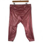 Nike One Leggings Womens 2X Metallic Red 7/8 Tight Fit Performance Athleisure Photo 1