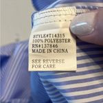 Roommates Womens Size Medium Blue White Striped Off The Shoulder Top Blouse NEW Photo 2