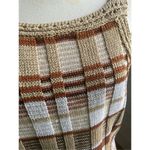 Banana Republic NWT Plaid Knit Cropped Sweater Tank Brown M Photo 9