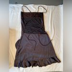 Princess Polly ,‎ Black Satin spaghetti strap backless mini dress, size 6 Photo 1