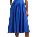 AQUA ‎ Women's Royal Blue Rayon Blend Midi Dress - Casual Cocktail Photo 0