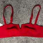 Free People Intimately Notched Lily Scuba Bralette Red X-Large Photo 1