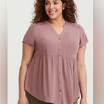 Torrid Emma Babydoll Crepe With Lace Trim Top 499 Photo 0