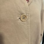 Eileen Fisher  Classic Cotton Twill Tan Camel Trench Car Coat Pockets Size XL Photo 3