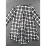 Altar'd State Altar’d State Plaid Shirt Women Small 3/4 Sleeve Button Up Tie Back Tunic Photo 2