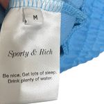 Sporty & Rich New Logo Print Zip Up Track Jacket Blue Womens Size Medium Photo 11