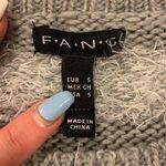 NWT FANG Gray Striped Cropped Sweater Photo 2