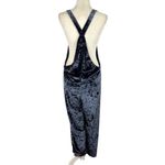 Urban Outfitters Tania Shapeless Velvet Square Neck Overall Jumpsuit Navy Medium Photo 6