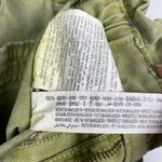 ZARA Green Denim Baggy Paperbag Raw Hem Shorts with Belt Photo 8