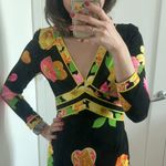 Vintage LEONARD Silk floral midi dress Size 2 Photo 1