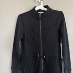 Good American NWT Fit For Success Jumpsuit Long Sleeve Black Utility Sz 2 GP0395 Photo 2