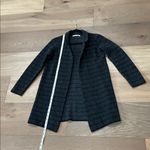 Chiaramente Made In Italy Cardigan Sweater Wool Blend Black & Gray Open Front S Photo 7